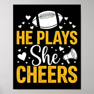 Fußball und Cheer Mom Cheerleading Mutter Fußball Poster
