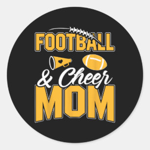 Fußball Und Cheer Mom Cheerleading Mutter Fußball  Runder Aufkleber