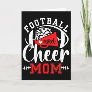 Fußball und Cheer Mom Cheerleading und Fußballmutt Karte