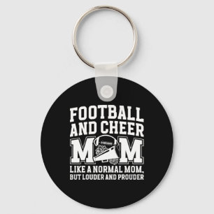 Fußball und Cheer Mom Lustiger Cheerleading und Fu Schlüsselanhänger