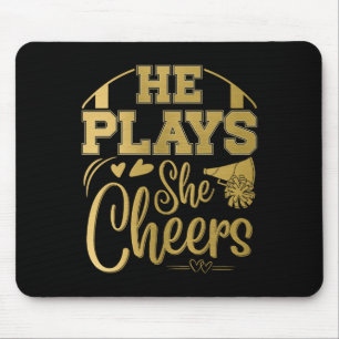 Fußball und Cheer Mom und Cheer Dad ein Cheerleadi Mousepad