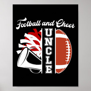 Fußball und Cheer Onkel der Cheerleaderin und Fußb Poster