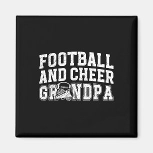 Fußball und Cheer Opa von Cheerleader und Fußball Magnet