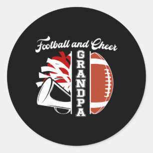 Fußball und Cheer Opa von Cheerleader und Fußball Runder Aufkleber