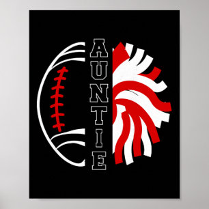 Fußball und Cheer Tante Cheerleading und Fußball A Poster