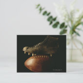 Fußball und Cleat Postkarte (Stehend Vorderseite)