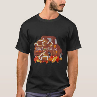 Fußball und Fall Y'alle Vintagen Fall Fußball Seen T-Shirt