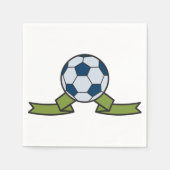 Fußball und Flachpapier Napkins Serviette (Vorderseite)