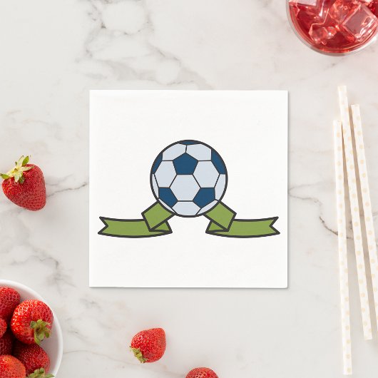 Fußball und Flachpapier Napkins Serviette