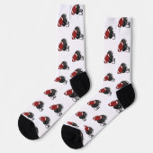 Fußball und Footballhelm Socken (Linkes Detail)