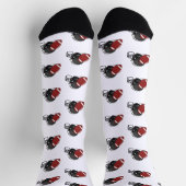 Fußball und Footballhelm Socken (Oben)
