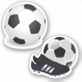 Fußball und Fußball Aufkleber (Vorderseite)