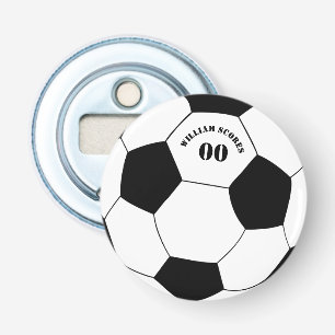 Fußball- und Fußball-Ball-Opener mit Name & Nummer Flaschenöffner