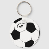 Fußball- und Fußball-Ball Schlüsselanhänger mit Na (Vorderseite)