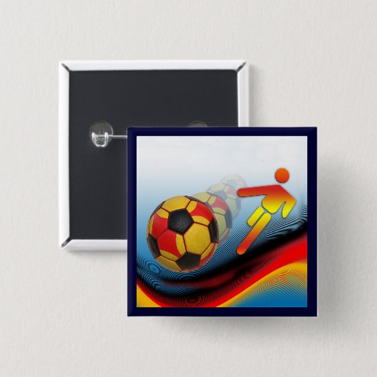 Fußball und Fußball-Dynamik Button (Vorne & Hinten)