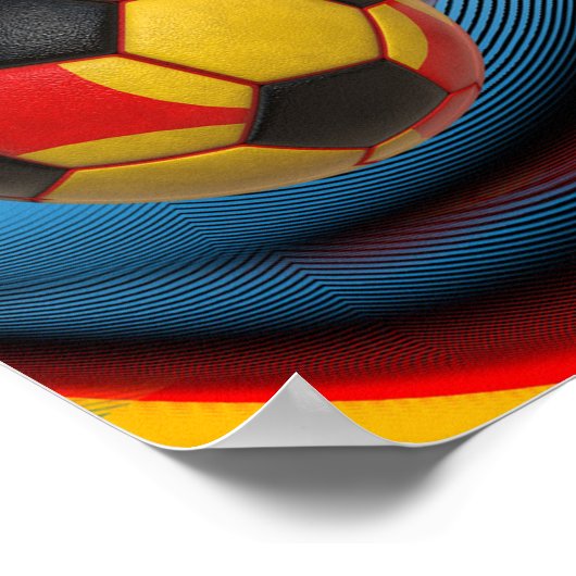 Fußball- und Fußball-Dynamik Klein Poster (Ecke)