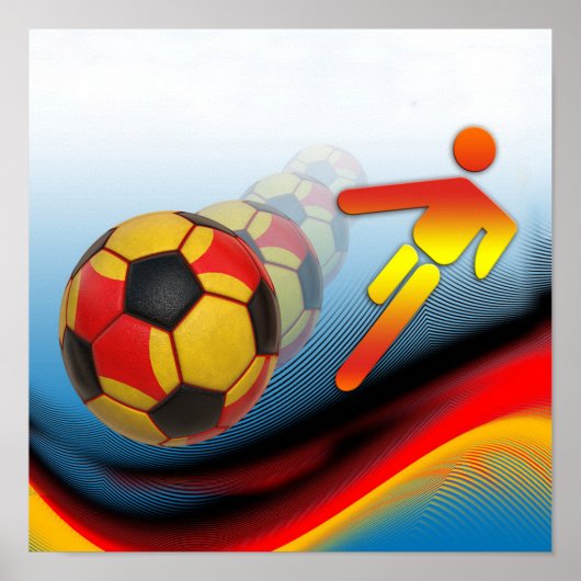 Fußball- und Fußball-Dynamik Klein Poster (Vorne)