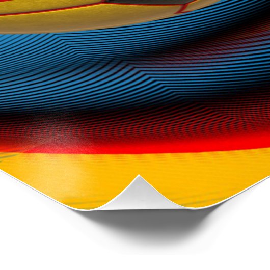 Fußball und Fußball-Dynamik Poster (Ecke)