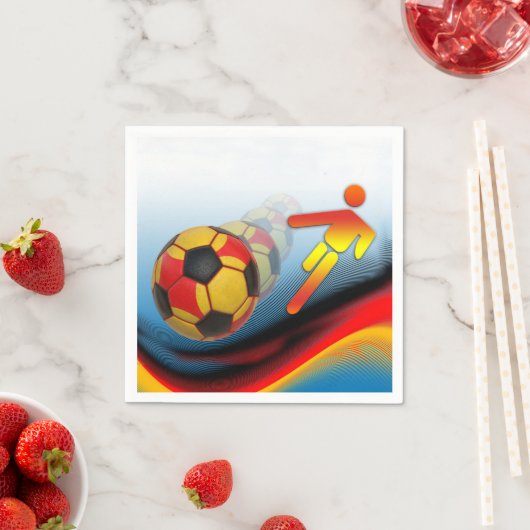Fußball und Fußball-Dynamik Serviette (Beispiel)