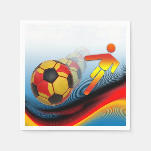 Fußball und Fußball-Dynamik Serviette (Vorderseite)