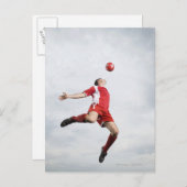Fußball und Fußball in der Luft Postkarte (Vorne/Hinten)