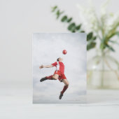 Fußball und Fußball in der Luft Postkarte (Stehend Vorderseite)