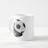 Fußball und Fußball Kaffeetasse (Vorderseite Links)