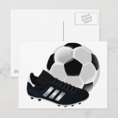 Fußball und Fußball Postkarte (Vorne/Hinten)