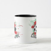 Fußball- und Fußballbügelentwurf Dänemarks Danmark Tasse (Zentrum)
