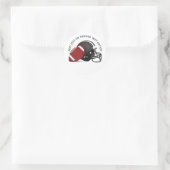 Fußball und Fußballhelm Runder Aufkleber (Tasche)