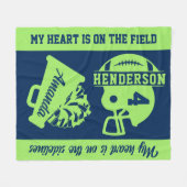 Fußball und Glücksspiel-Tag Fleece Blanket (Vorderseite (Horizontal))