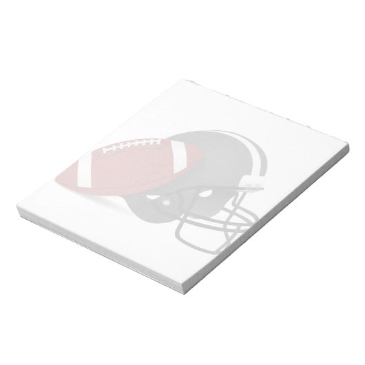 Fußball und Helm Notizblock (Rotiert)
