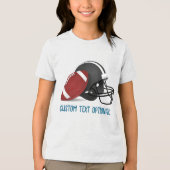 Fußball und Helm Tri-Blend Shirt (Vorderseite)