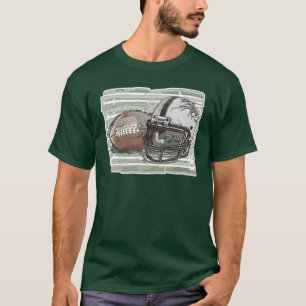Fußball und Helm von Mudge Studios T-Shirt