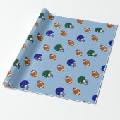 Fußball und Helme Geschenkpapier (Ungerollt)