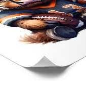 Fußball- und Hochlandkühe Poster (Ecke)