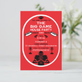 Fußball- und Hotdog-Party Begleitkarte (Stehend Vorderseite)