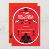 Fußball- und Hotdog-Party Einladung (Vorne/Hinten)