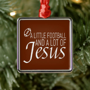 Fußball und Jesus Ornament Aus Metall