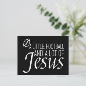 Fußball und Jesus Postkarte (Stehend Vorderseite)
