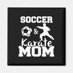 Fußball- und Karate-Mama Lustiger Fußballspieler K Magnet