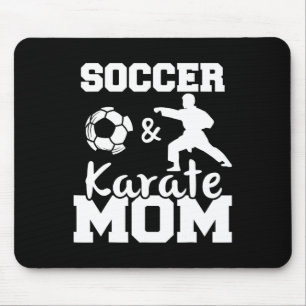 Fußball und Karate Mama Lustiger Fußballspieler Ka Mousepad
