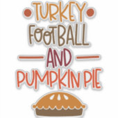 Fußball und Kürbiskuchen Aufkleber (Vorderseite)