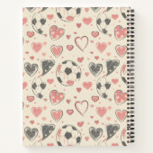 Fußball und Liebe hören Kinder zurück zur Schule Notizblock (Rückseite)