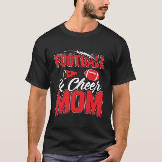 Fußball und Mama Cheerleading Mother Football T-Shirt