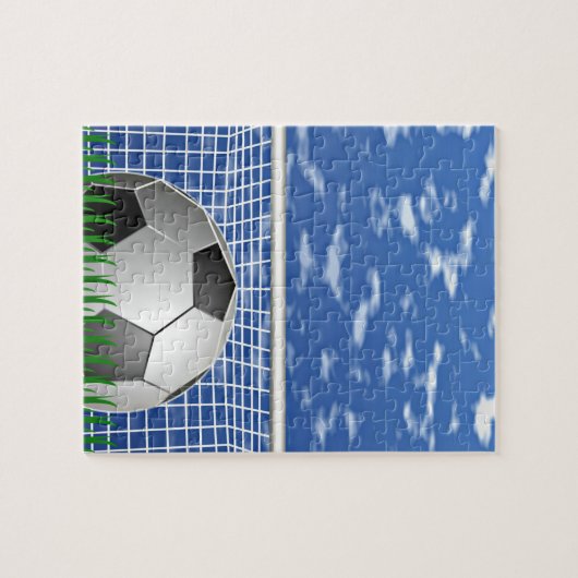 Fußball und Netz Puzzle (Horizontal)