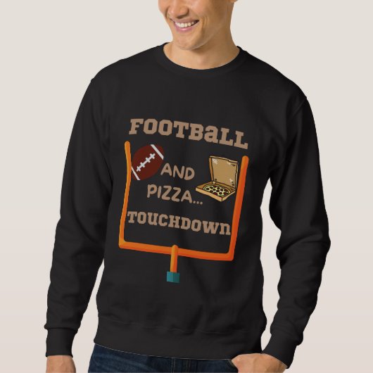 Fußball und Pizza Sweatshirt (Vorderseite)