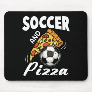 Fußball- und Pizzashirt Lustiges Pizza-Liebhaber-S Mousepad