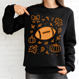 Fußball und Pumpkins | Gemütlicher Erntedank Fall Sweatshirt