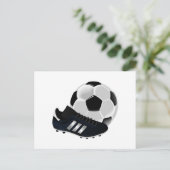 Fußball und Reinigung Postkarte (Stehend Vorderseite)